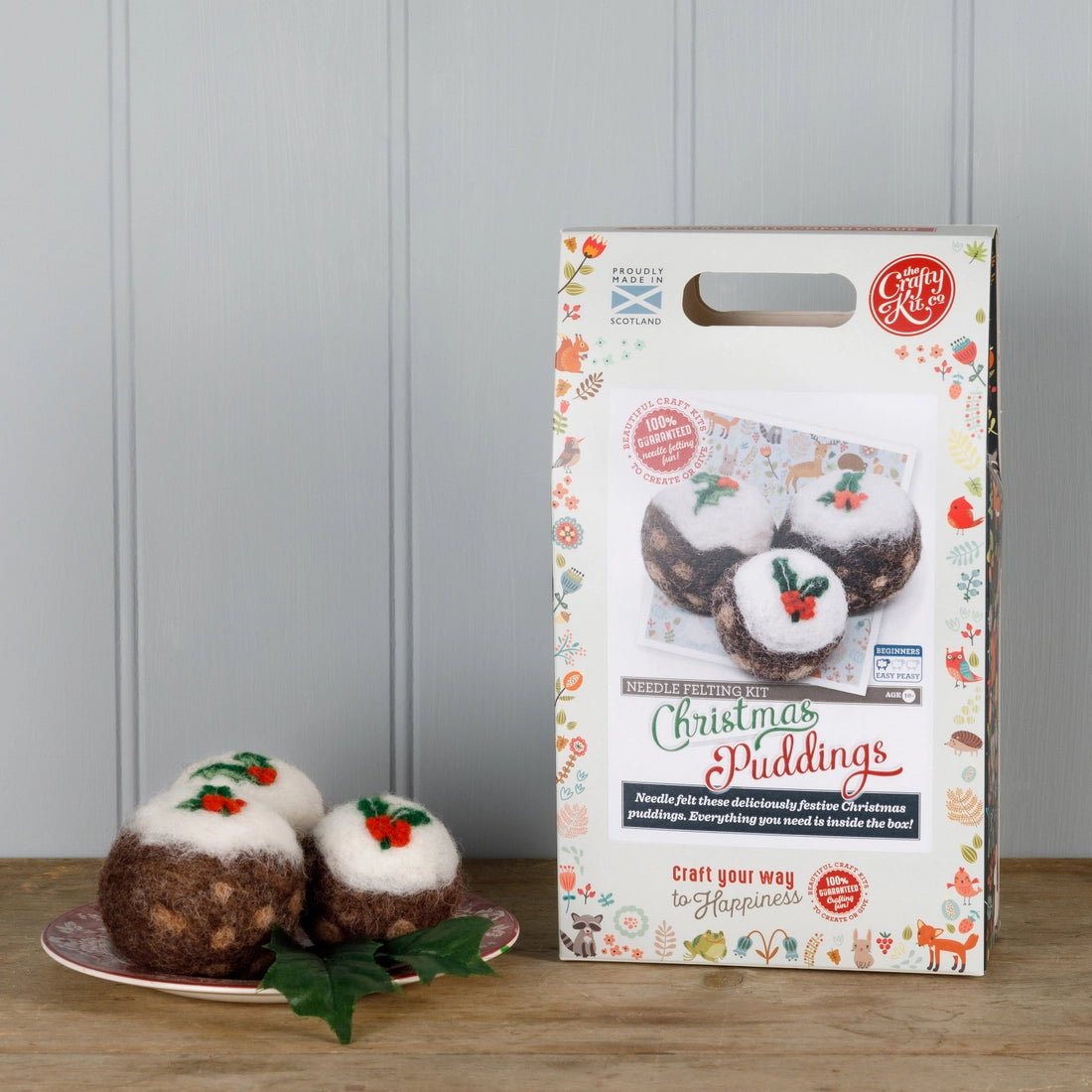 Christmas Pudding Needle Felting Craft Kit