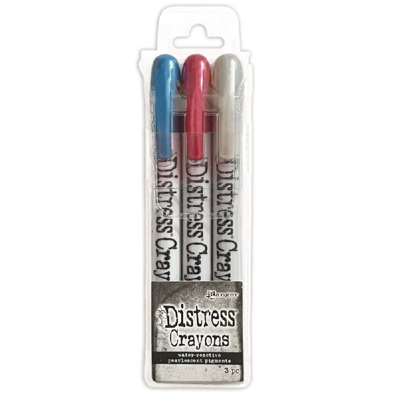 Tim Holtz Distress Crayon Pearl Set Holiday Set #5