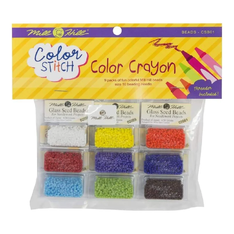 Mill Hill Colour Stitch Bead Assortment 9 pack Colour Crayon*