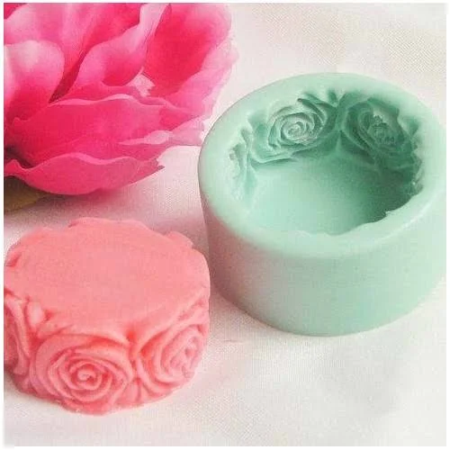 Silicone Fondant Mould 3D Roses 5cm Wide 3cm Deep