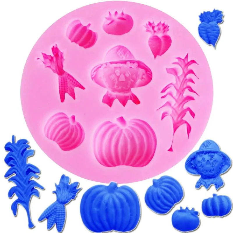 Autumn Easter garden Vegetables silicone mould, Pumpkins