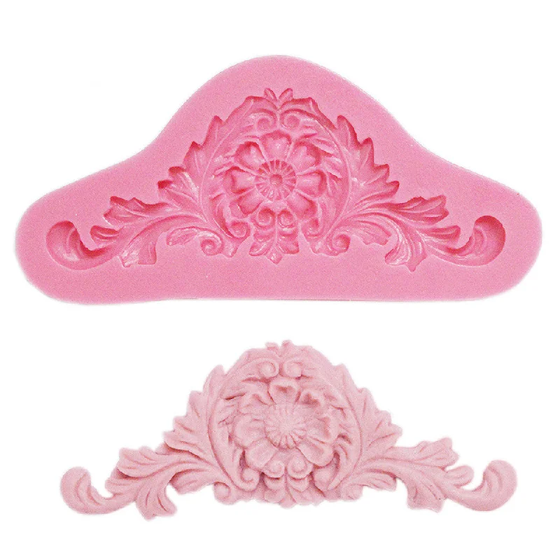 Baroque Damask Scroll Border Silicone Mould