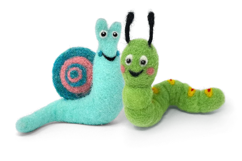 Beastie Buddies Snail & Caterpillar Needle Felting Craft Kit