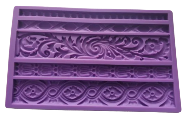 Border sugar paste silicone mould