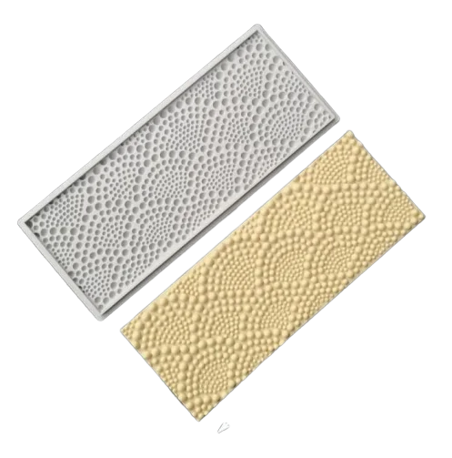 Bubble pearl beads impression silicone mould, 26x10cm