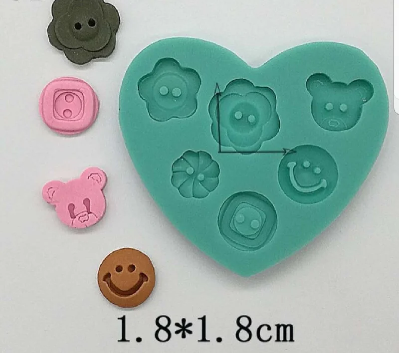 Silicone Mould Button Bear