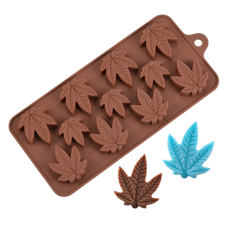 Cannabis leaf, weed leaf Chocolate truffle, Gummy silicone mould