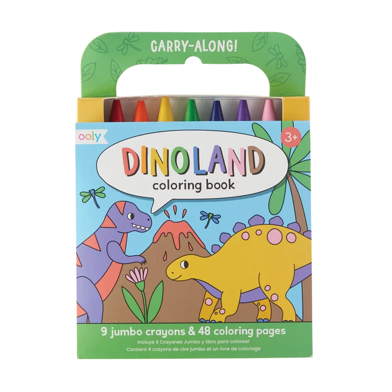 Carry Along Coloring Book Set - Dinoland