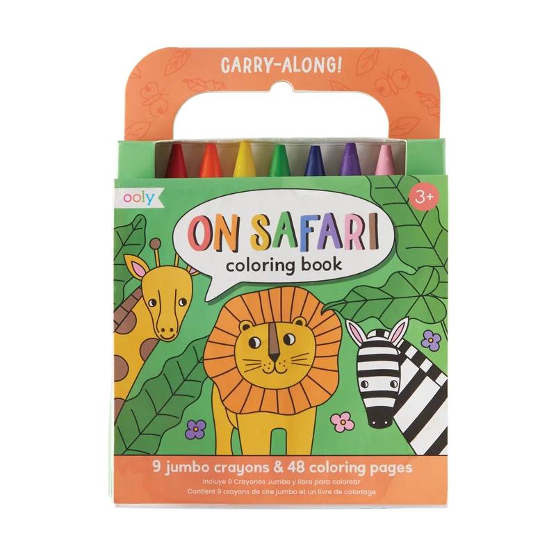 Carry Along Coloring Book Set - On Safari