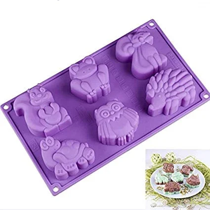 Silicone Mould Soap mould  tortoise frog owl  hedgehog fox