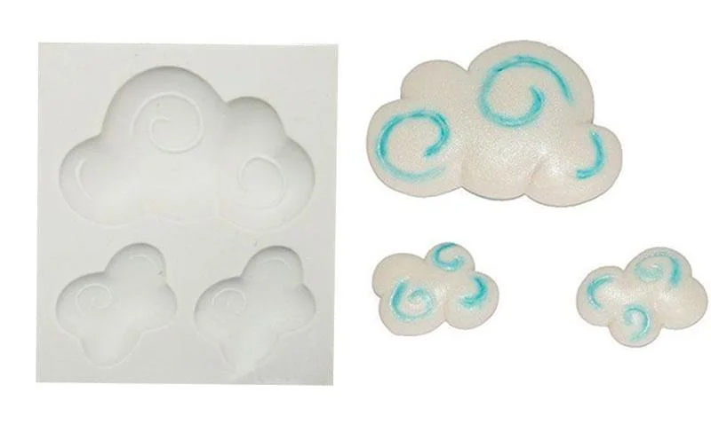 Clouds silicone mould, big cloud 5.5x3cm