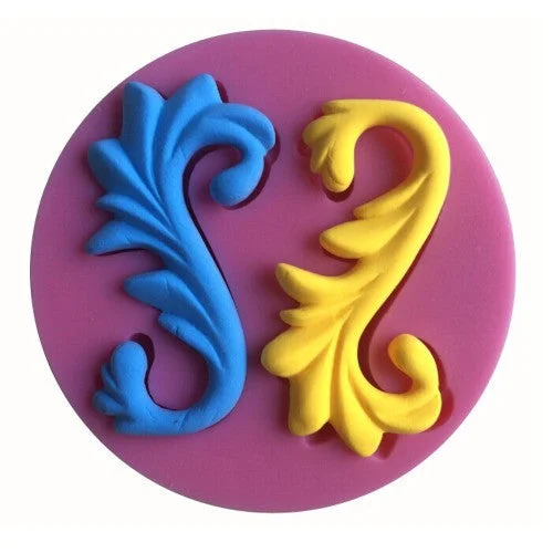 Curly Border silicone mould, for fondant