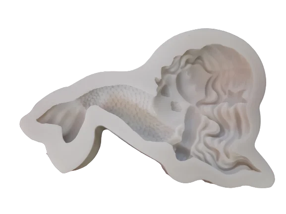 Cute mermaid silicone mould C, size of product 14x8.5cm