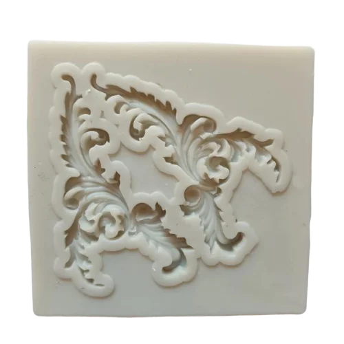 Dainty scroll embellishment border silicone mould