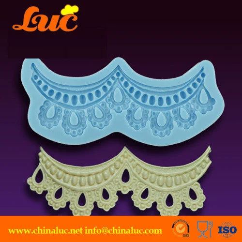 Drapes and tassels set silicone fondant mould-B