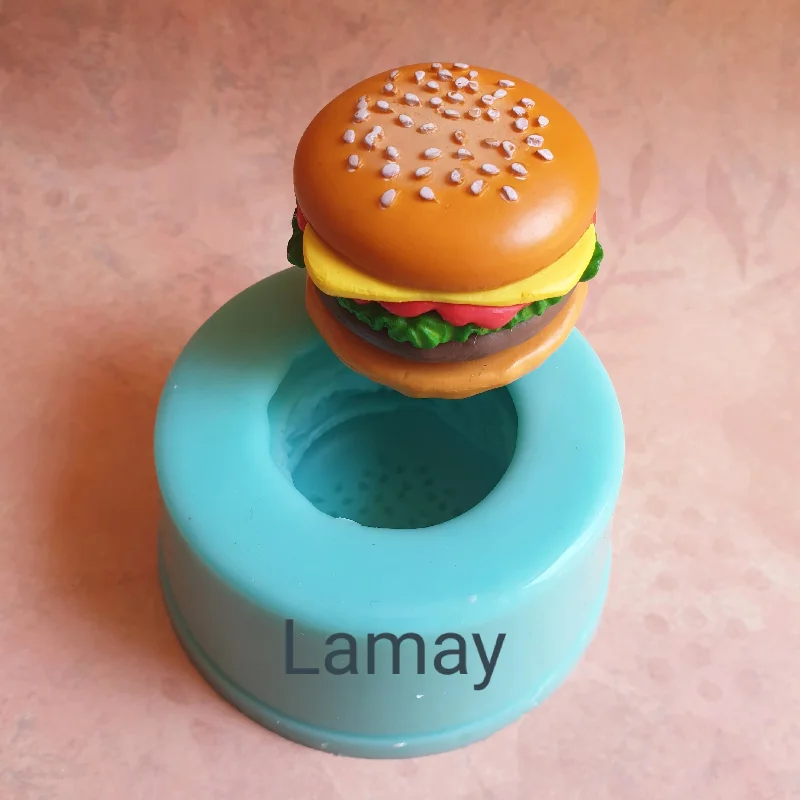 Hamburger silicone mould, 3.3x3.3x2.8cm