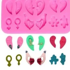 Heart lovers silicone mould, for fondant, size of mould 8x6cm