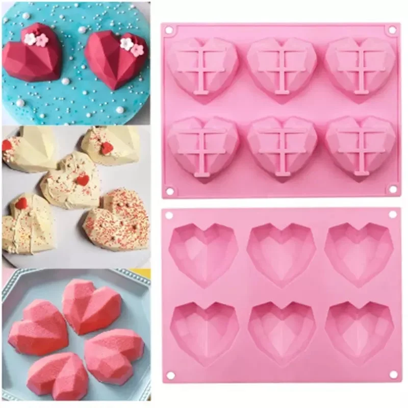 Silicone Mould 
Geometric Gem Heart