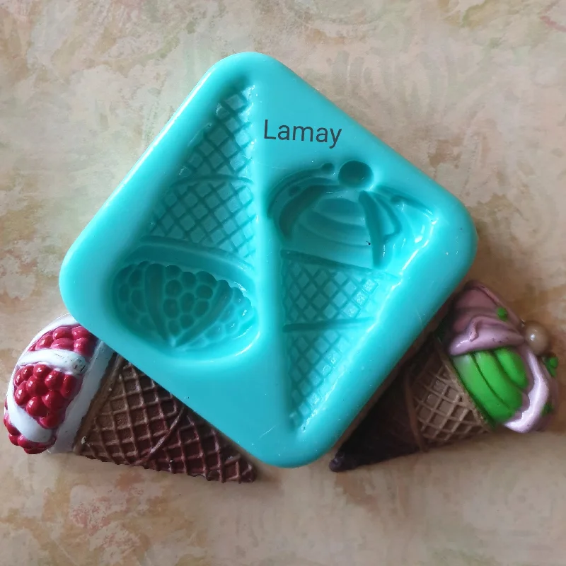 Ice Cream Cone silicone mould, 7.9x4.2cm