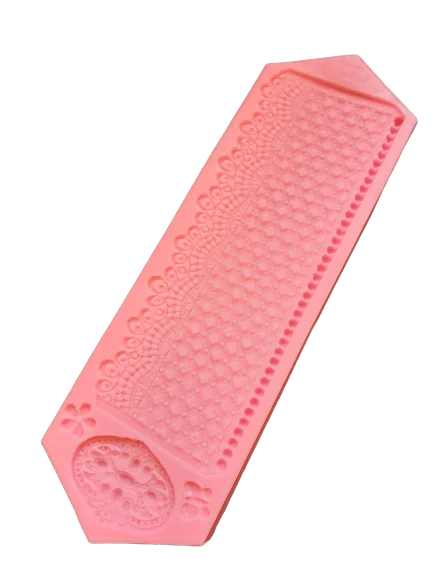 Lace border and Brooch silicone mould