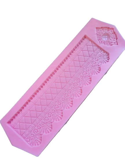 Lace border and Brooch silicone mould