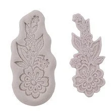 Lace Flower Border silicone mould