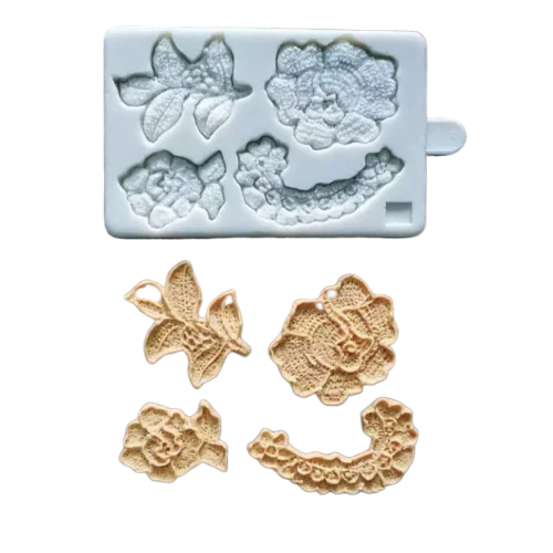 Lace flowers silicone mould