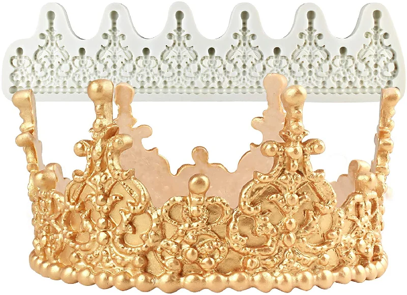 Large Vintage Tiara border silicone mould