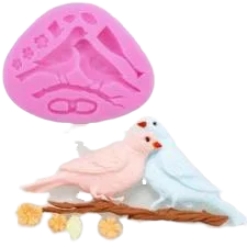 Love Birds silicone mould, birds 9.5x5.5cm