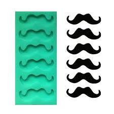 Moustache silicone fondant mould. size of mould 11cm,