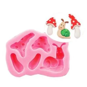 Mushroom and snail silicone mould