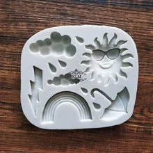 Nature elements silicone mould, sun 5cm