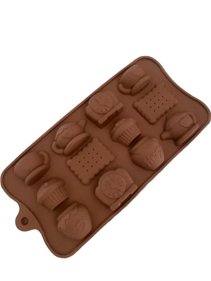 Nr121 Silicone Mould Chocolate Tea Party