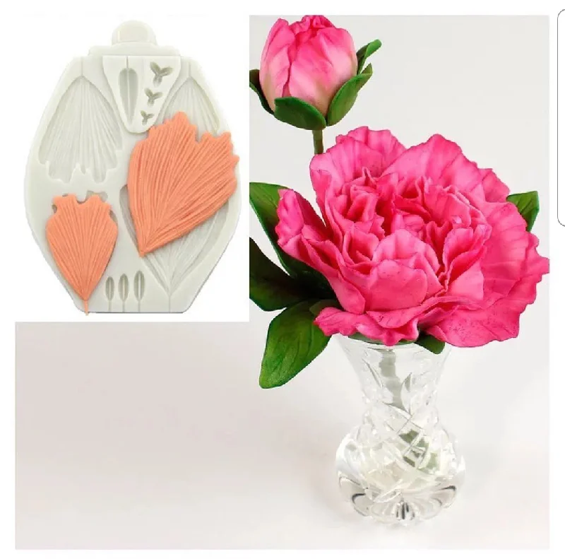 Silicone Mould Peony Flower Veiner