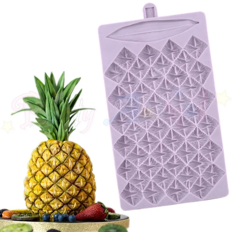 Pineapple impression silicone mould, 17.3x11.2cm