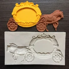 Pumpkin Carriage silicone mould, 16x8cm