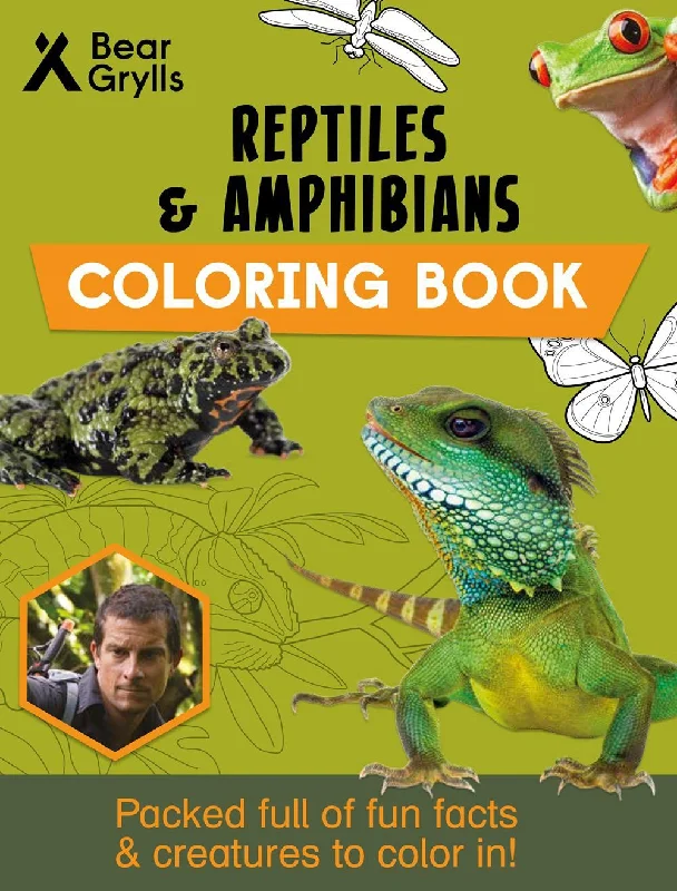 Reptiles & Amphibians Coloring Book