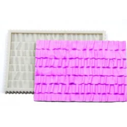 Ruffles impression silicone mould J, 14x9cm