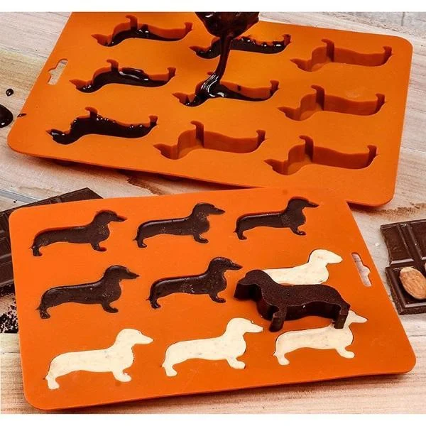 Silicone Mould Sausage Dog Chocolate