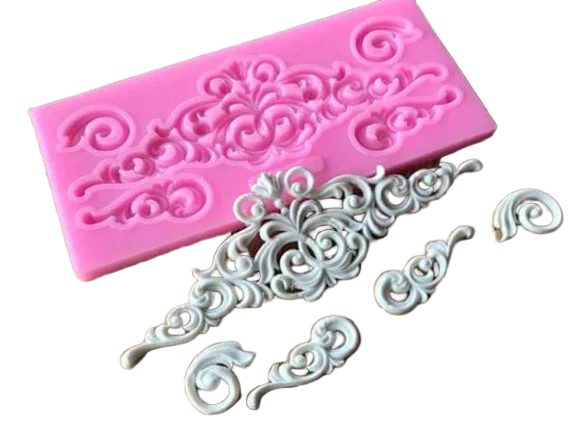 Scrolls Border silicone fondant mould-B