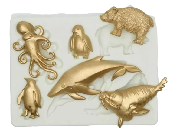 Sea Animals silicone mould, Octopus: 5.5x3cm