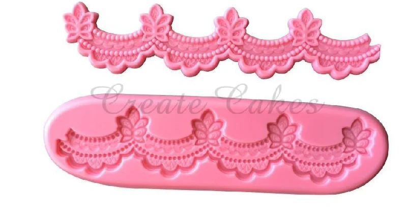 Silicone fondant flower border mould-B