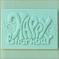 Silicone fondant Happy Birthday Plaque mould. Mould size 11x8cm