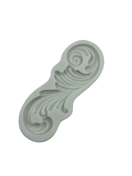 Silicone fondant mould curls border