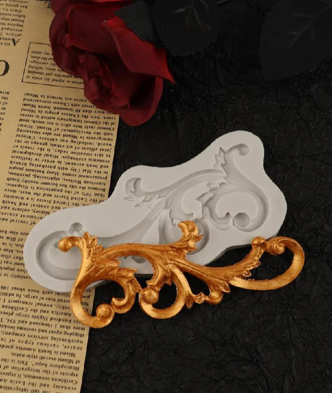 Silicone Mould Curly Border