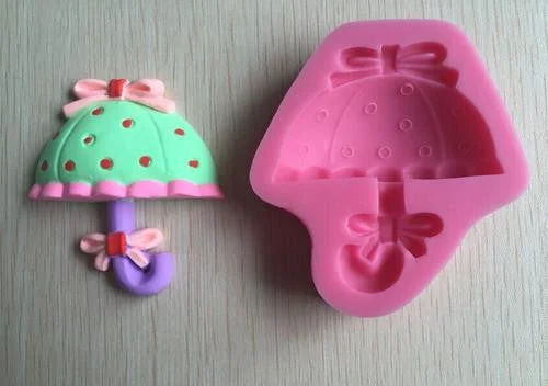 Silicone fondant mould umbrella, size of mould 7x6cm