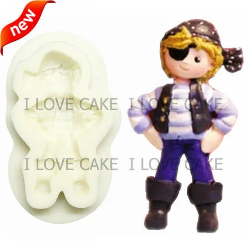 Silicone fondant Pirate mould. Mould size 9x6cm