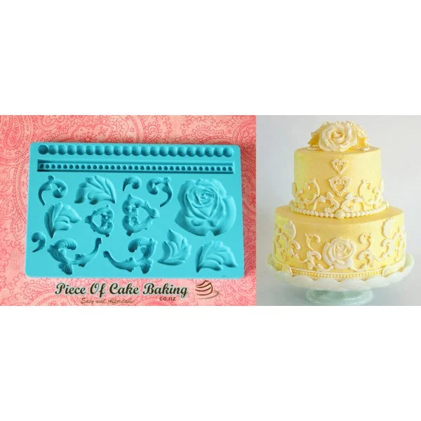 Silicone fondant / sugar paste mould flower leaves I