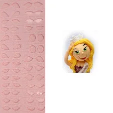 Silicone fondant various Figurine eyes mould, size of mould 6x14.5cm