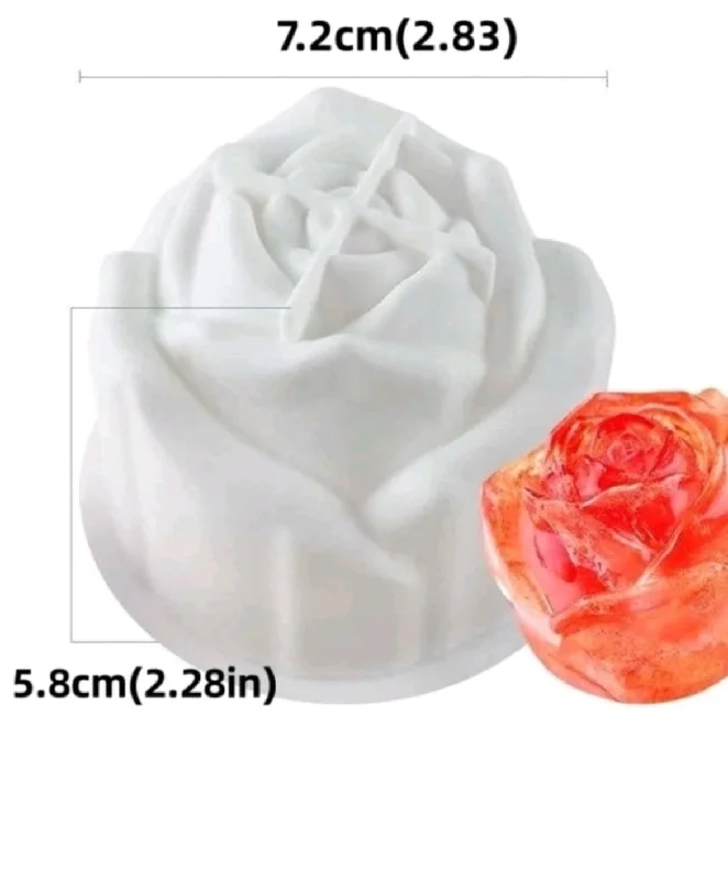 Silicone Mould 3d Rose Candle Soap